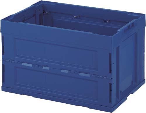 トラスコ折りたたみコンテナダークブルー 10個入