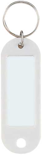 キーホルダー型名札 白 50個入