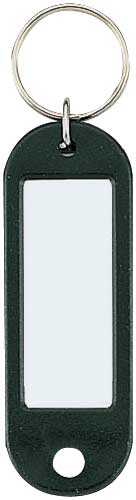 キーホルダー型名札 黒 50個入