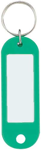キーホルダー型名札 緑 50個入