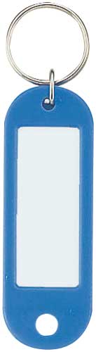 キーホルダー型名札 青 50個入