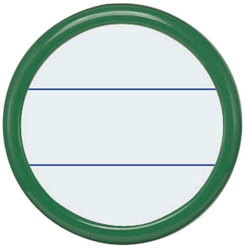 丸型名札 安全ピン・クリップ両用型 緑 10個