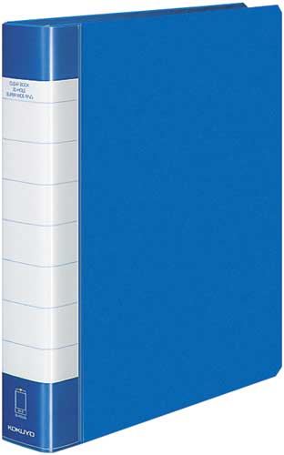 クリヤーブックタフボディ青A4縦背幅48mm4冊