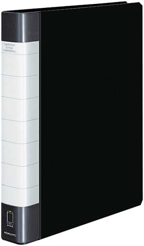 クリヤーブックタフボディ黒A4縦背幅38mm4冊