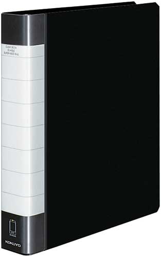 クリヤーブックタフボディ黒A4縦背幅48mm4冊