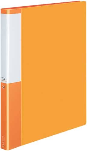 クリヤーBポジティ替紙式橙A4縦背幅27mm5冊