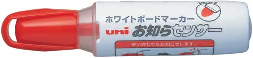 ボードマーカーユニお知らセンサー太字丸芯 赤5本