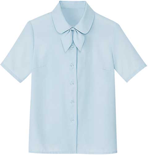 半袖ジャガードブラウス3枚組み サックス 15号