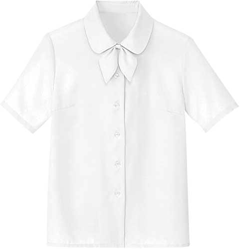 半袖ジャガードブラウス3枚組み ホワイト 9号