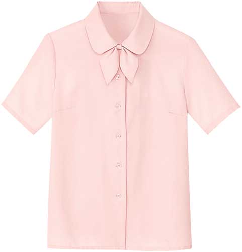 半袖ジャガードブラウス3枚組み ピンク 15号