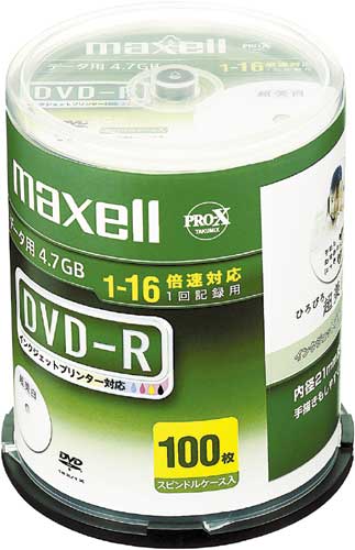 DVD−Rデータ用16倍速 IJ対応 100枚SP
