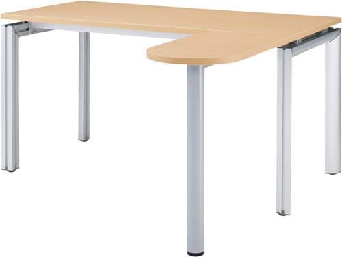 WS対応L型デスク W1400ナチュラル