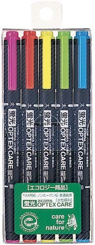 蛍光オプテックス ケア 5色セット