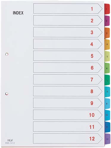 カラーインデックスPPA4 12山(番号付)50組