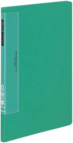 クリヤーブックWC 固定式A4縦20P緑10冊
