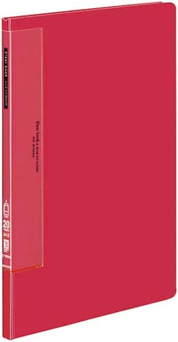 クリヤーブックWC 固定式A4縦20P赤10冊