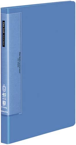 クリヤーブックWC 固定式A4縦40P青4冊