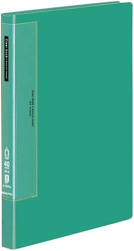クリヤーブックWC 固定式A4縦40P緑4冊