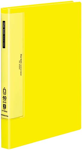 クリヤーブックWC 固定式A4縦40P黄4冊
