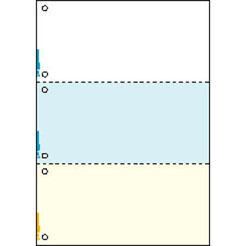 マルチプリンタ帳票 A4 カラー3面6穴 100枚