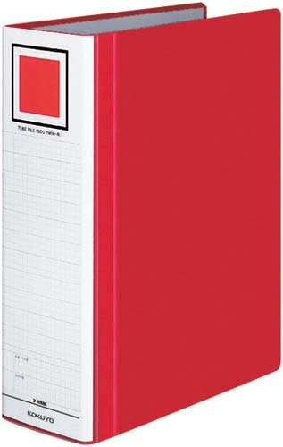 チューブFエコツインR赤A4縦背幅95mm10冊