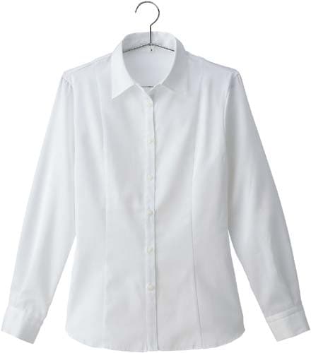 長袖ブラウス FB752E−1 ホワイト 15号