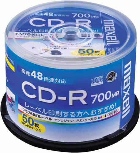 CD−Rデータ用 48倍速 IJ対応 50枚SP