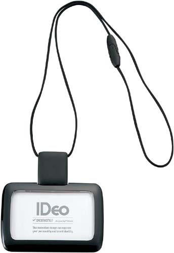 吊下げ名札 IDカード用ヨコ型 黒3個パック