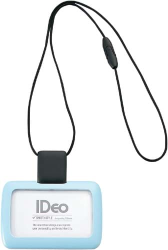 吊下げ名札IDカード用ヨコ型ライトブルー3個パック