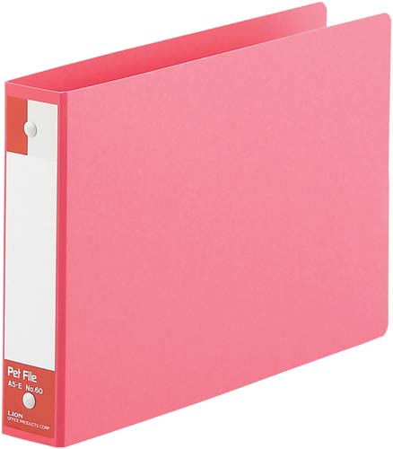 ペットファイル A5横 背幅35mm 赤