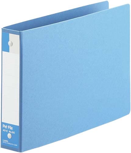 ペットファイル A5横 背幅35mm 青