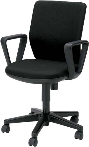 AX OAチェア Tタイプ 肘付 ブラック4脚以上