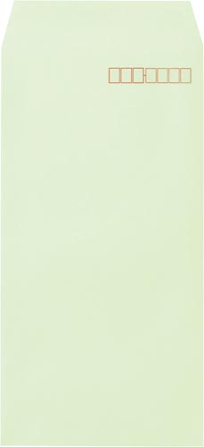 カラー封筒 長3 70g ウグイス 1000枚