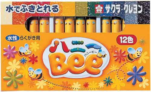 水性クレヨン ハニーBee 12色