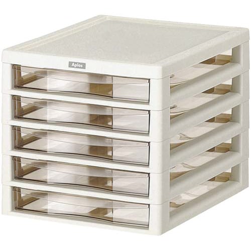 レターケース アプロスB4 アイボリー浅型5段