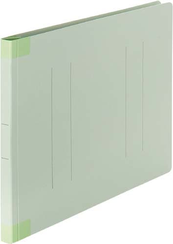 フラットファイル背補強タイプA4横 グリーン10冊