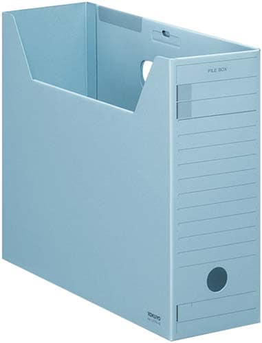 ファイルボックス Fタイプフタ付 A4横 青10個