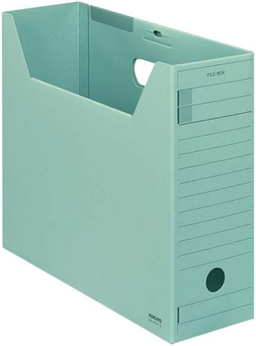 ファイルボックス Fタイプフタ付 A4横 緑10個