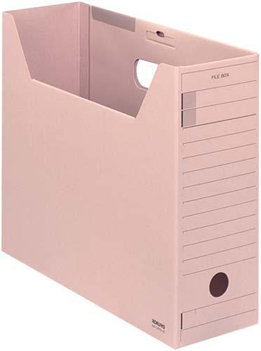 ファイルボックス Fタイプフタ付 A4横 桃10個