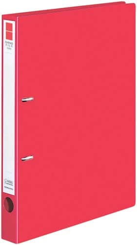 Dリングファイル<ER>赤A4縦背幅34mm10冊