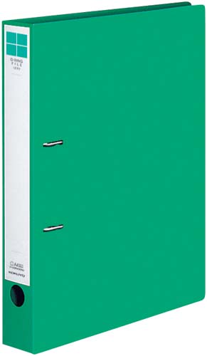 Dリングファイル<ER>緑A4縦背幅45mm×5