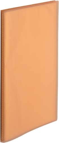 クリヤーブック透明表紙A4縦20Pオレンジ80冊