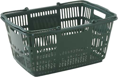 ショッピングバスケット33L Dグリーン 25個入