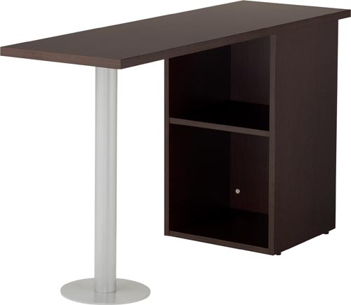 B木製デスク サイドテーブル ダークブラウン