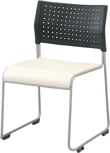 スタッキングチェア 座クッションアイボリー4脚以上