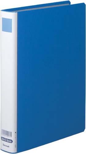パイプ式ファイル片開青A4縦 背幅45mm3箱以上