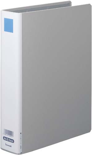 パイプ式ファイル片開銀A4縦 背幅65mm3箱以上