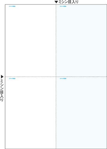 マルチプリンタ帳票 B4 カラー 4面 100枚