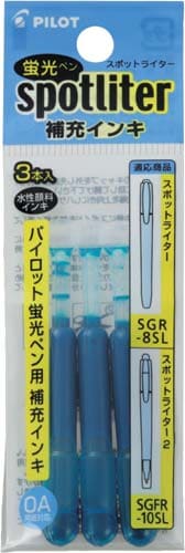 蛍光 スポットライター補充インキ ブルー 30本