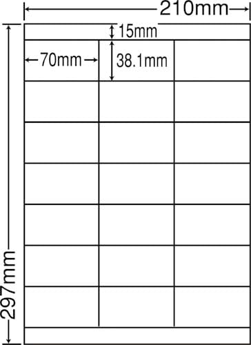 ナナワード マルチタイプ A4 21面 500枚